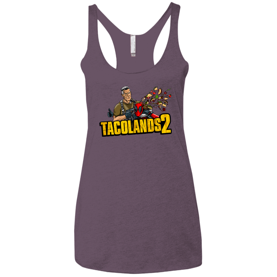 T-Shirts Vintage Purple / X-Small TACOLANDS 2 Women's Triblend Racerback Tank