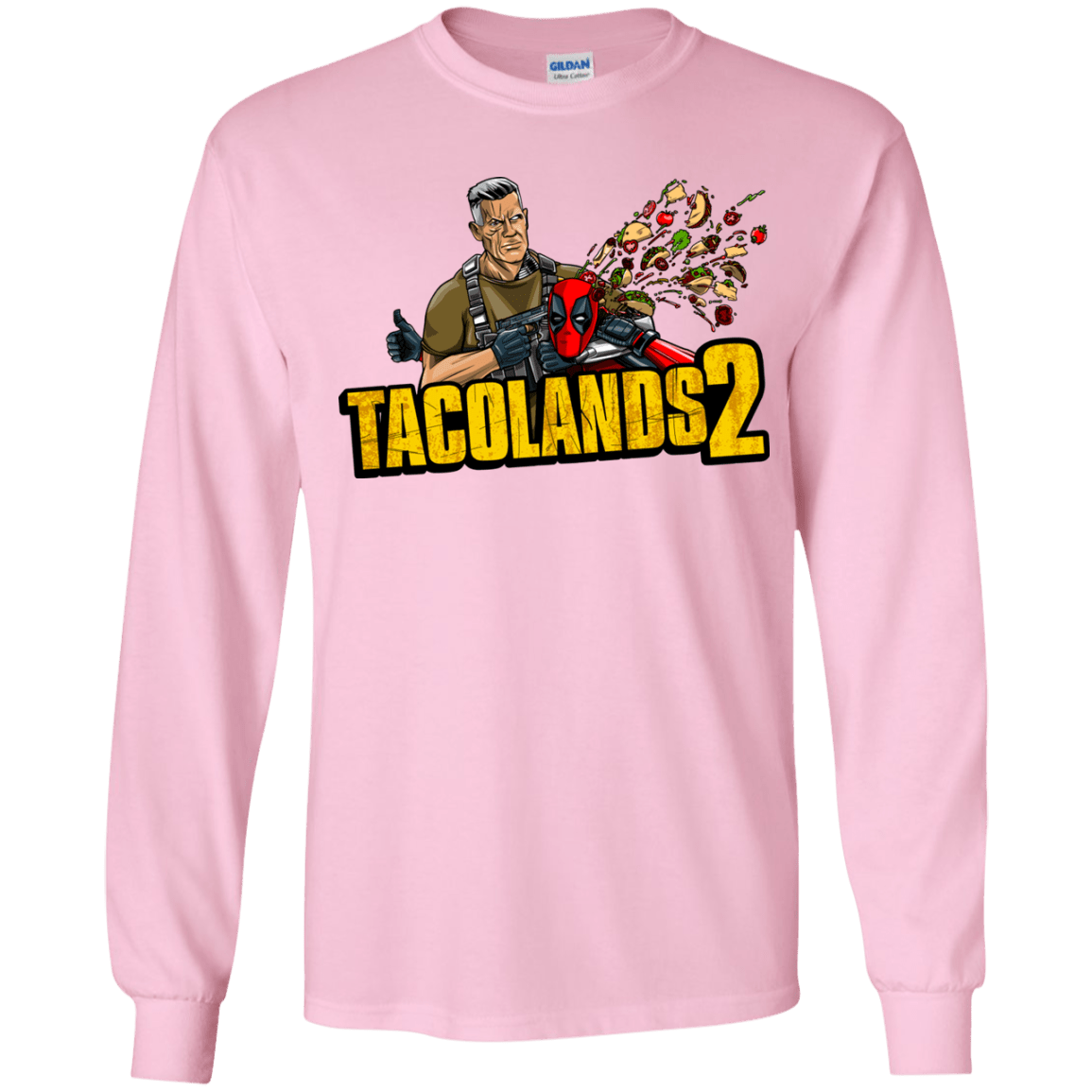 T-Shirts Light Pink / YS TACOLANDS 2 Youth Long Sleeve T-Shirt