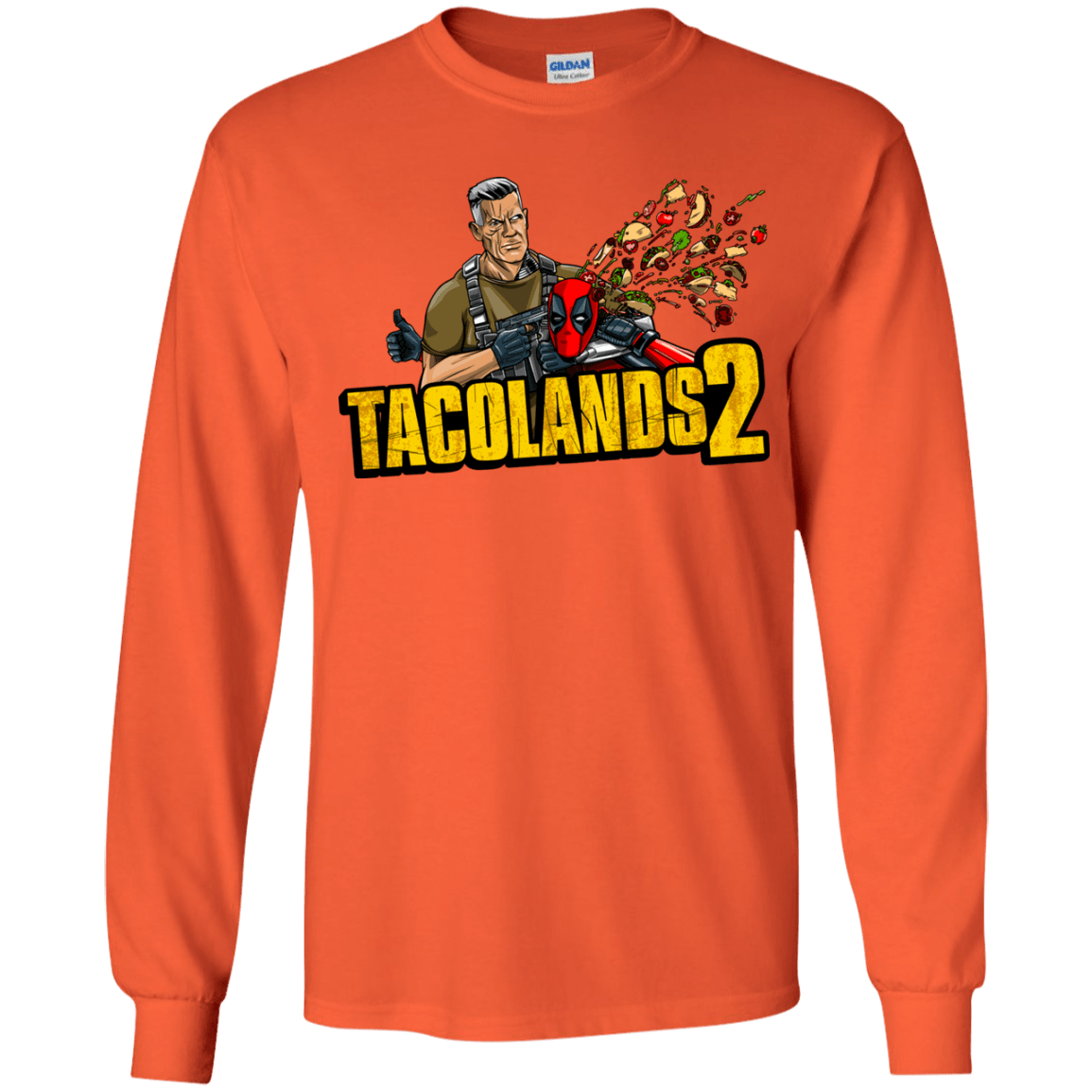 T-Shirts Orange / YS TACOLANDS 2 Youth Long Sleeve T-Shirt
