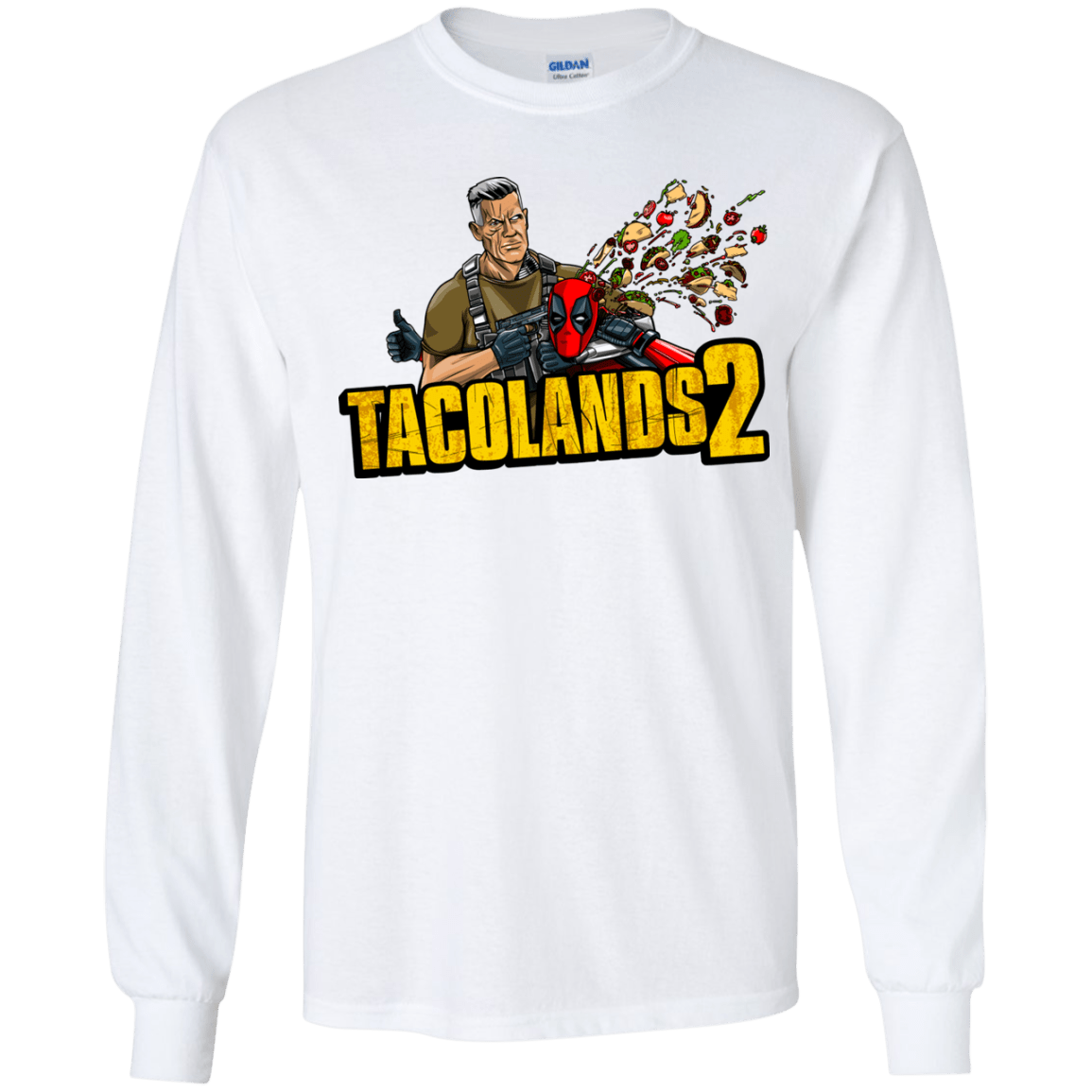 T-Shirts White / YS TACOLANDS 2 Youth Long Sleeve T-Shirt