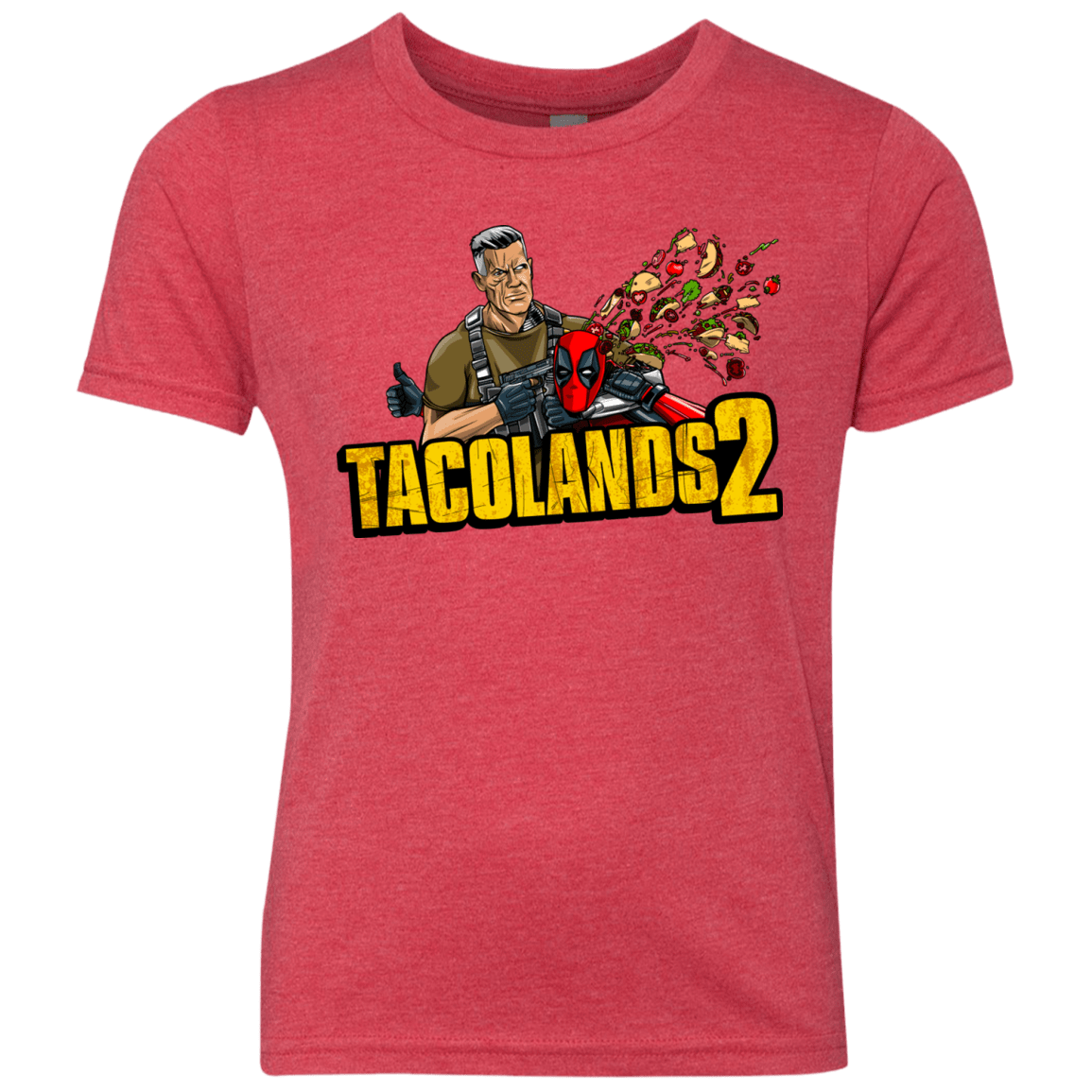 T-Shirts Vintage Red / YXS TACOLANDS 2 Youth Triblend T-Shirt