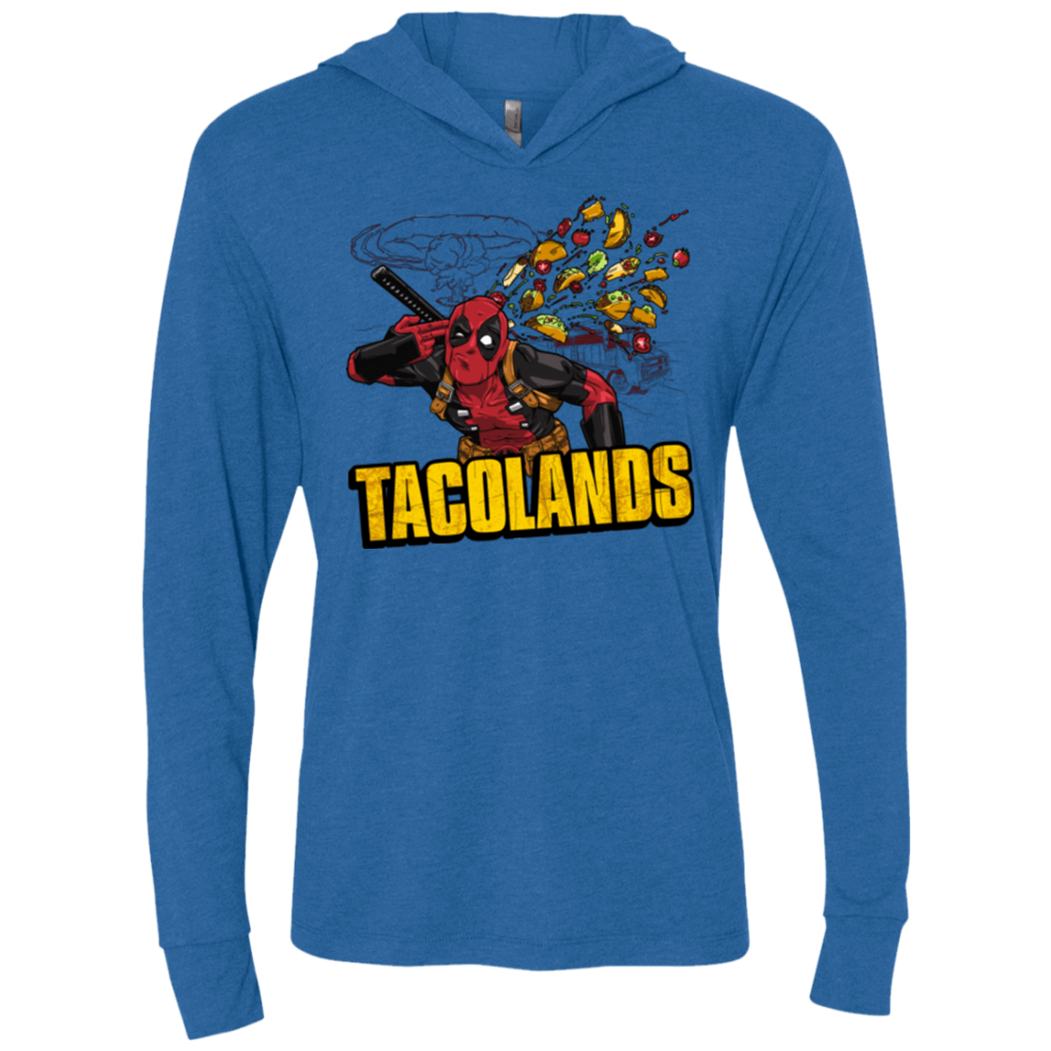 T-Shirts Vintage Royal / X-Small Tacolands Triblend Long Sleeve Hoodie Tee