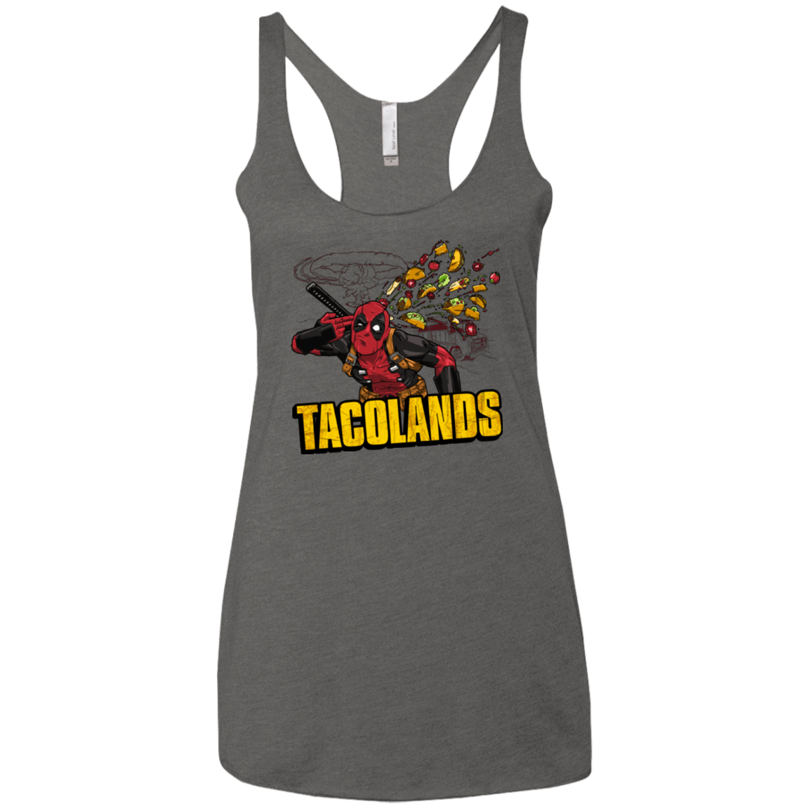 Tacolands Women's Triblend Racerback Tank