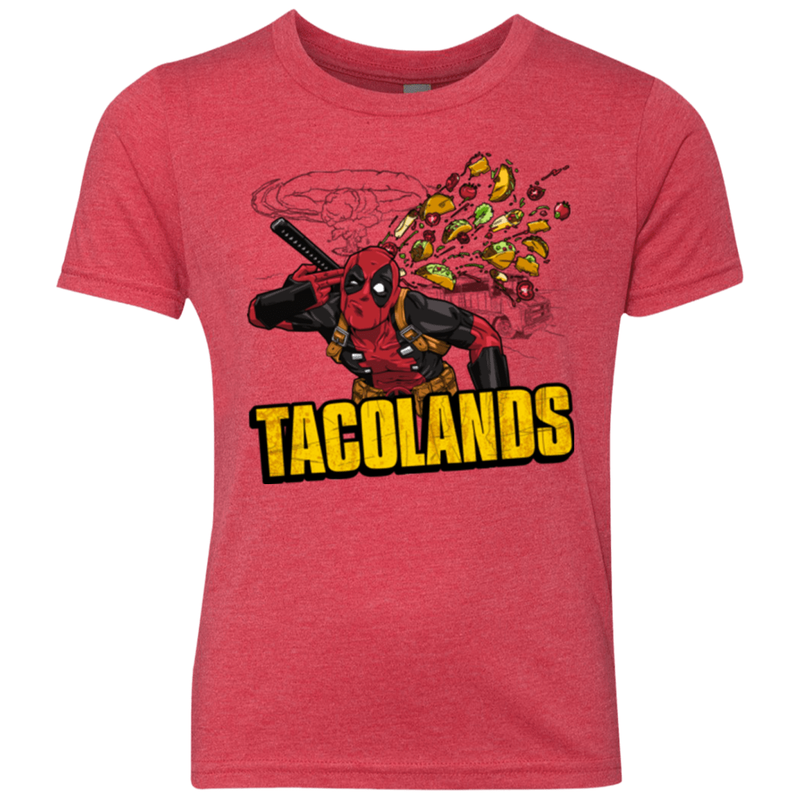 T-Shirts Vintage Red / YXS Tacolands Youth Triblend T-Shirt