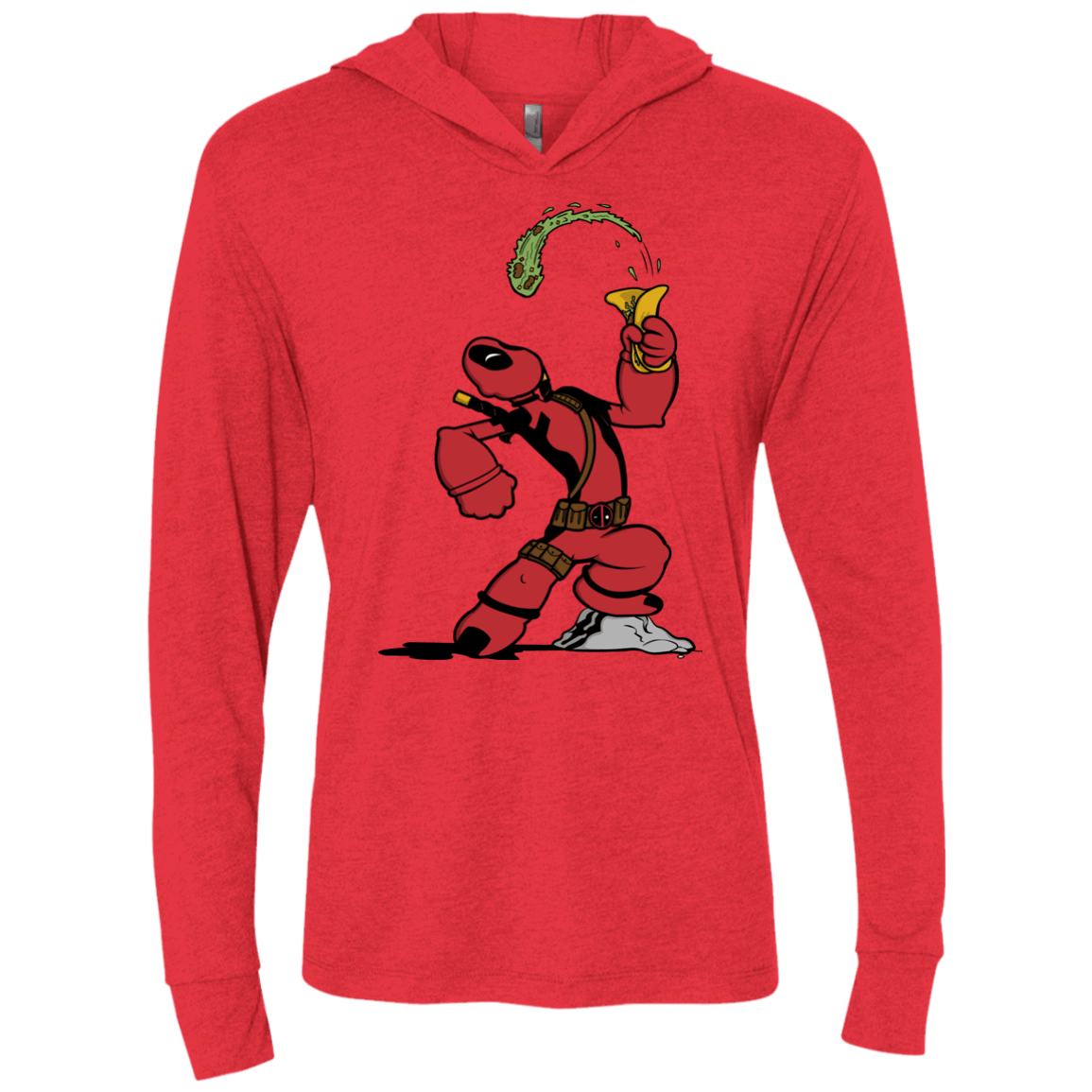 T-Shirts Vintage Red / X-Small Tacopeye Triblend Long Sleeve Hoodie Tee