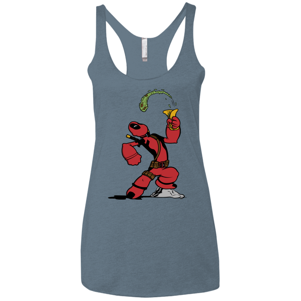 T-Shirts Indigo / X-Small Tacopeye Women's Triblend Racerback Tank