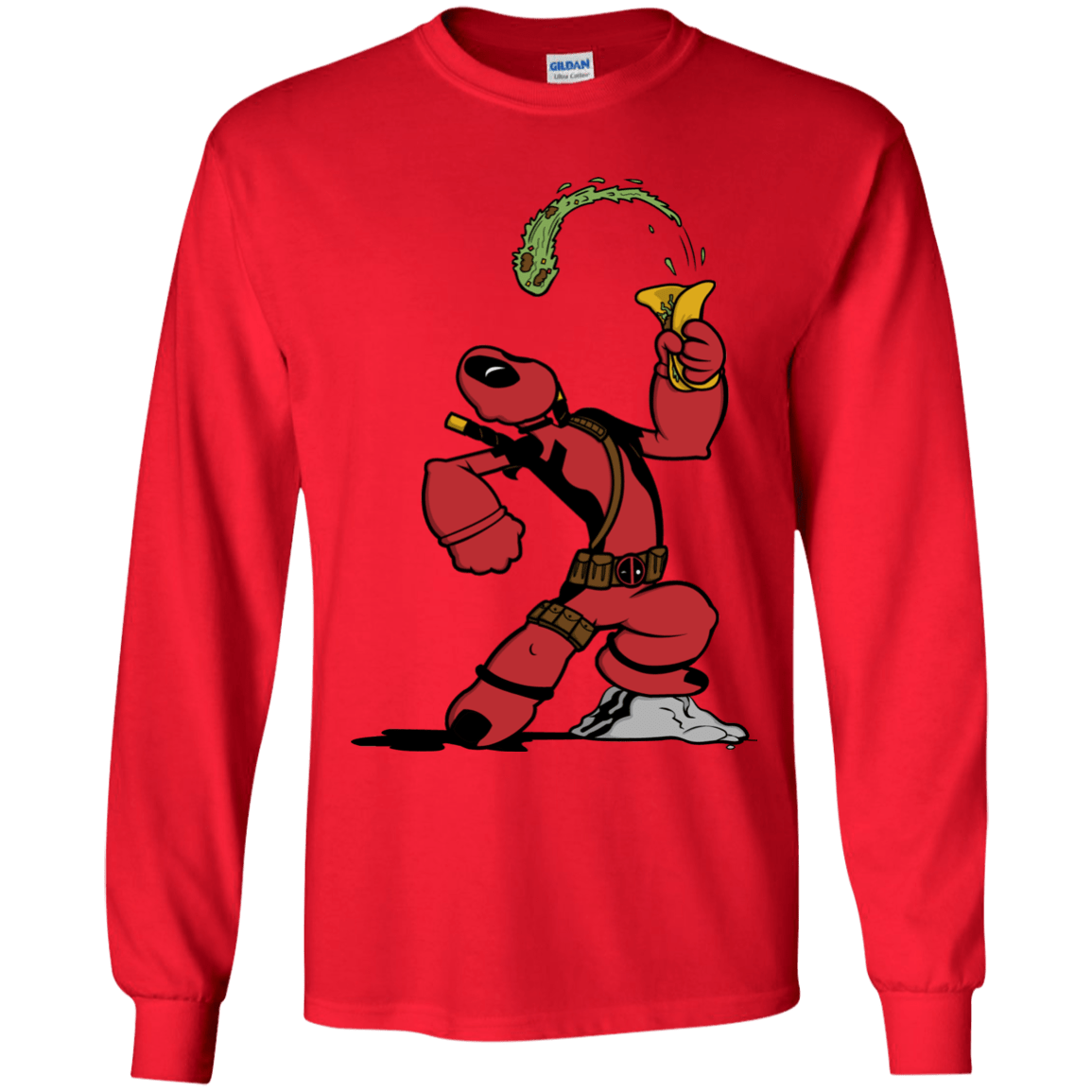 T-Shirts Red / YS Tacopeye Youth Long Sleeve T-Shirt