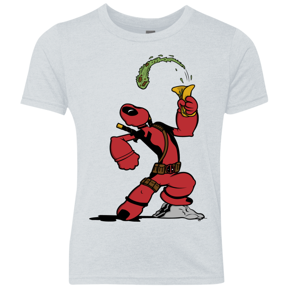 T-Shirts Heather White / YXS Tacopeye Youth Triblend T-Shirt