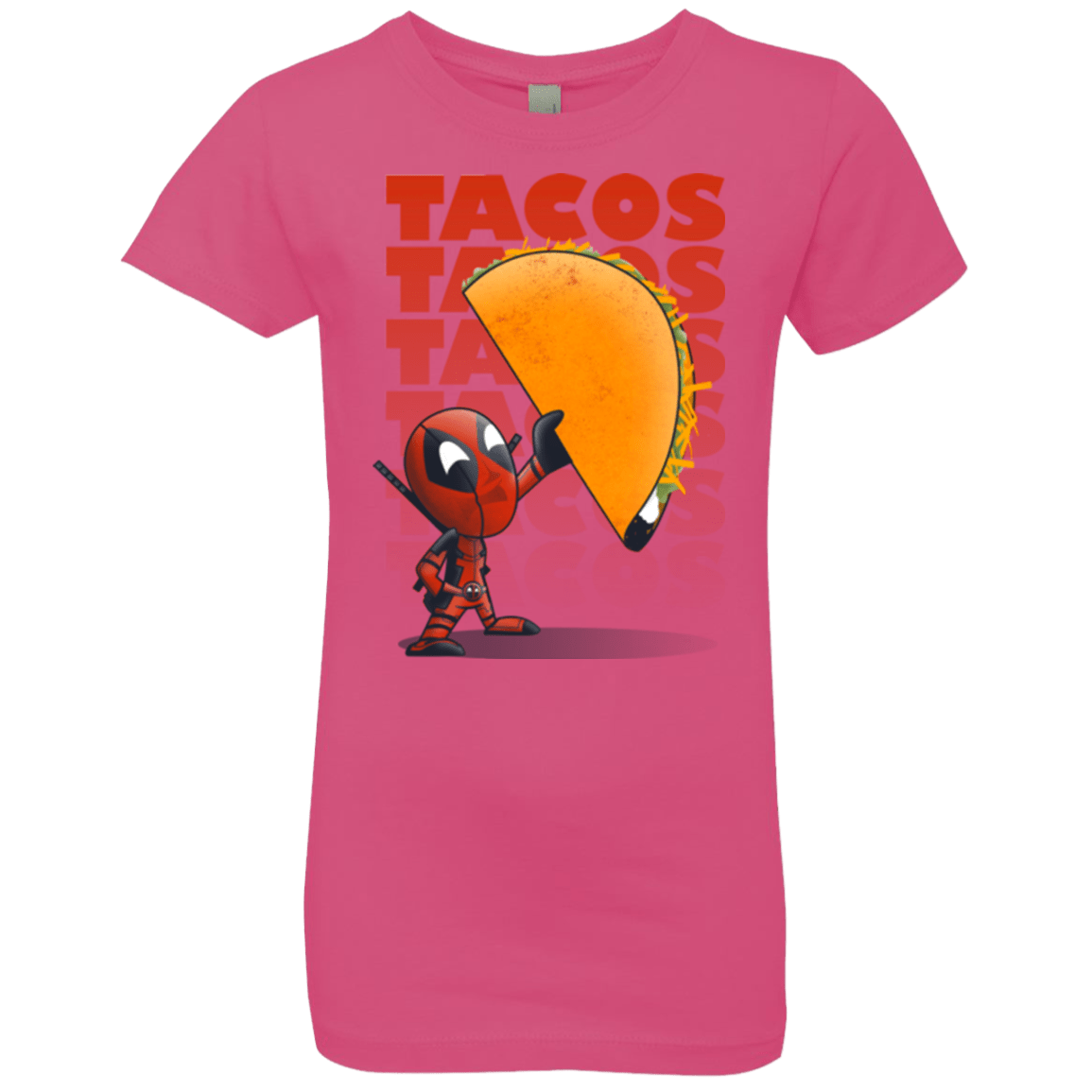 T-Shirts Hot Pink / YXS Tacos Girls Premium T-Shirt