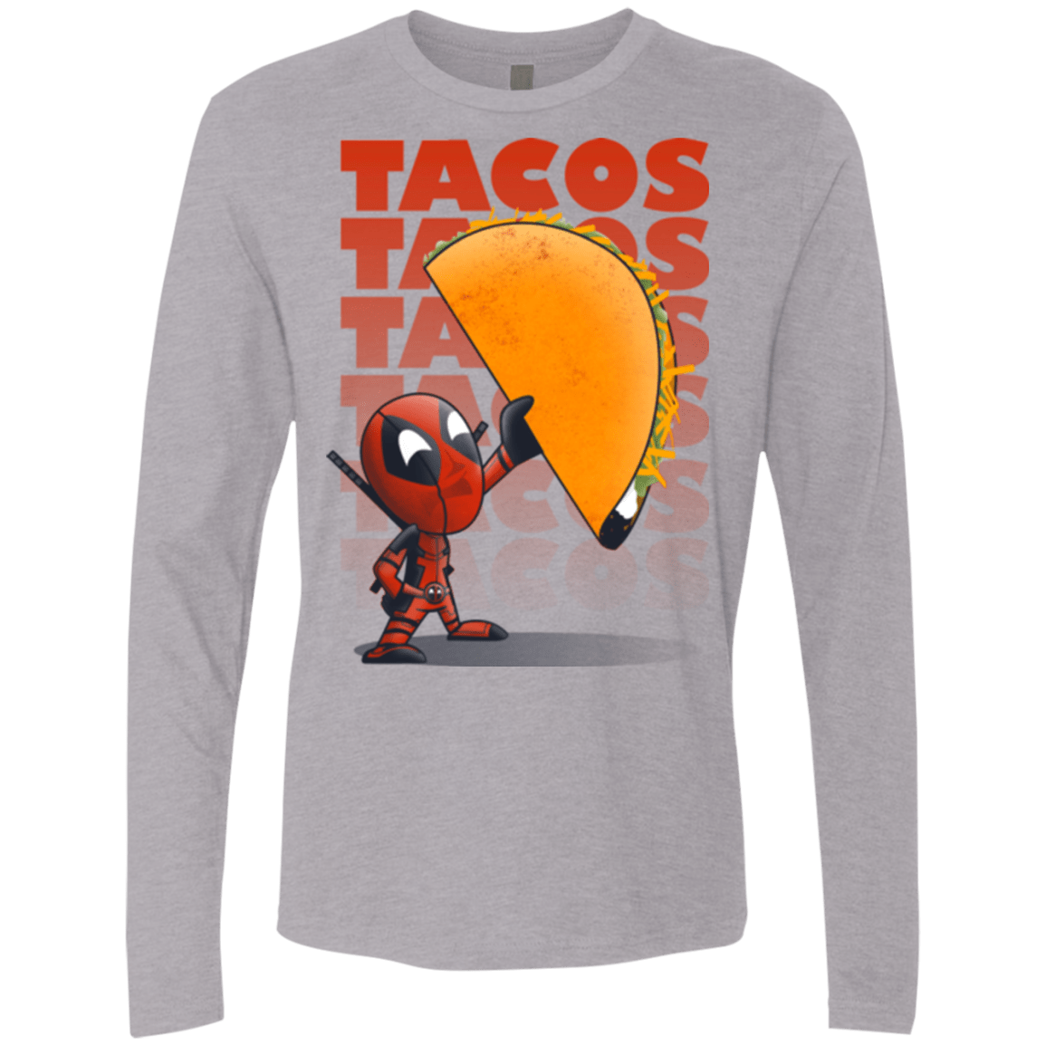 T-Shirts Heather Grey / Small Tacos Men's Premium Long Sleeve