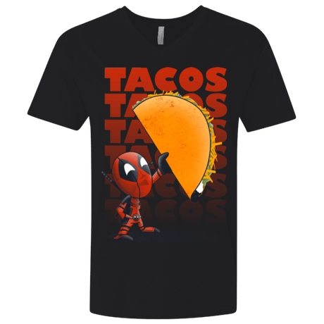 T-Shirts Black / X-Small Tacos Men's Premium V-Neck