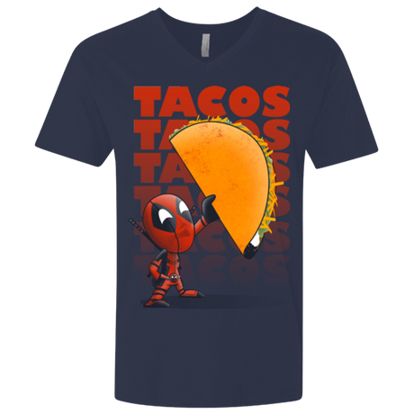 T-Shirts Midnight Navy / X-Small Tacos Men's Premium V-Neck