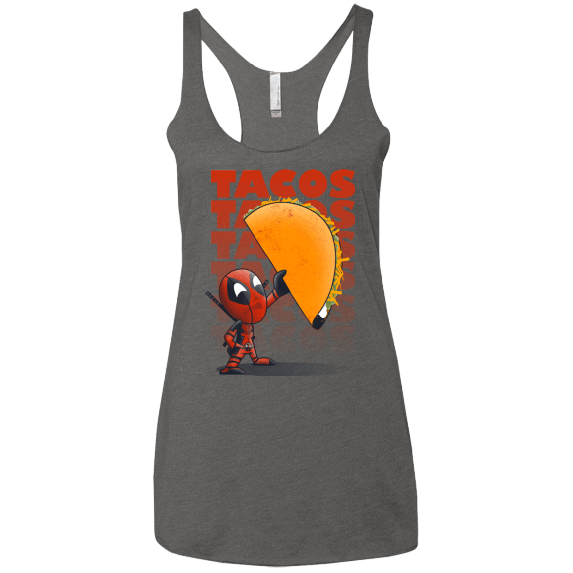T-Shirts Premium Heather / X-Small Tacos Women's Triblend Racerback Tank