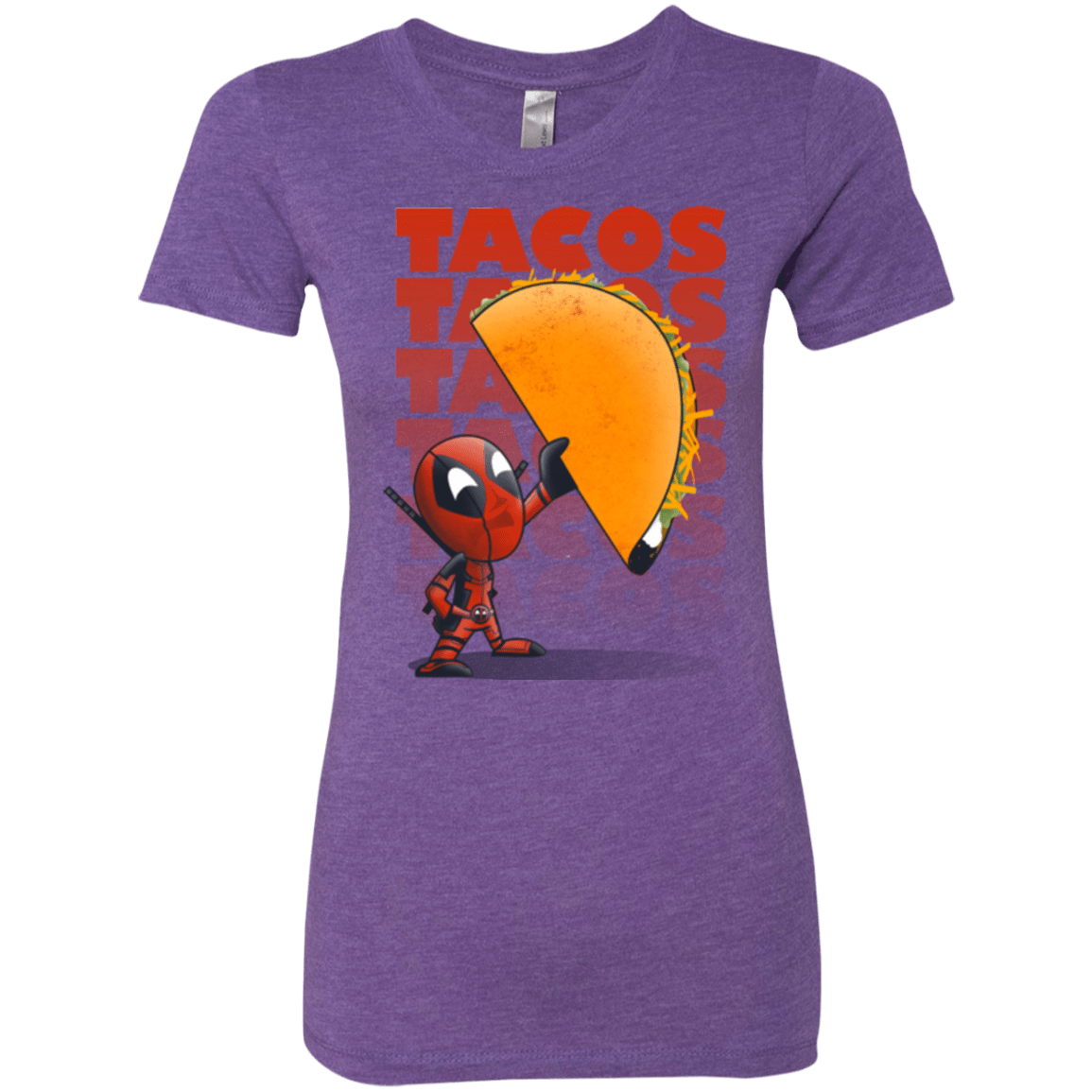 T-Shirts Purple Rush / Small Tacos Women's Triblend T-Shirt