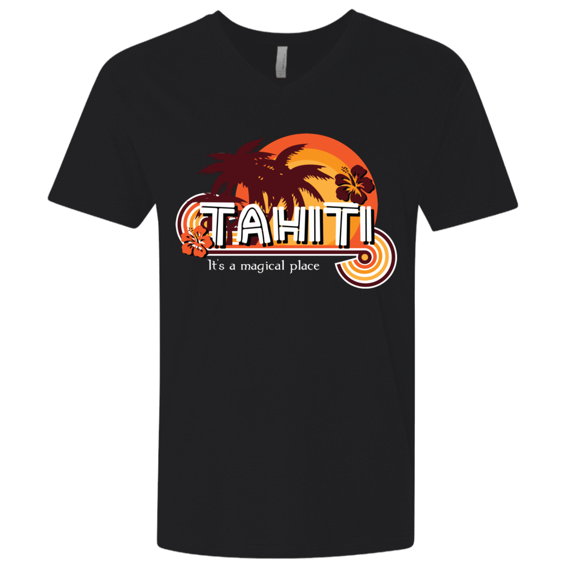 T-Shirts Black / X-Small Tahiti Pillow Men's Premium V-Neck