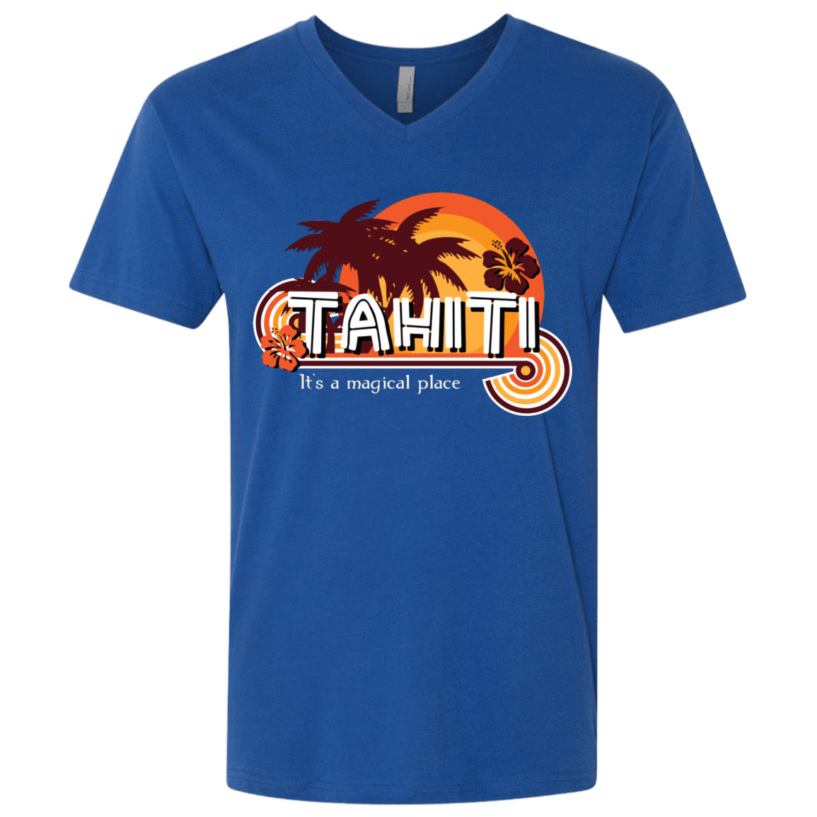 T-Shirts Royal / X-Small Tahiti Pillow Men's Premium V-Neck