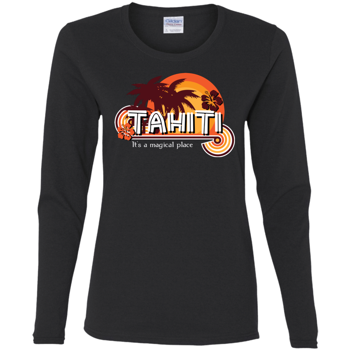 T-Shirts Black / S Tahiti Pillow Women's Long Sleeve T-Shirt