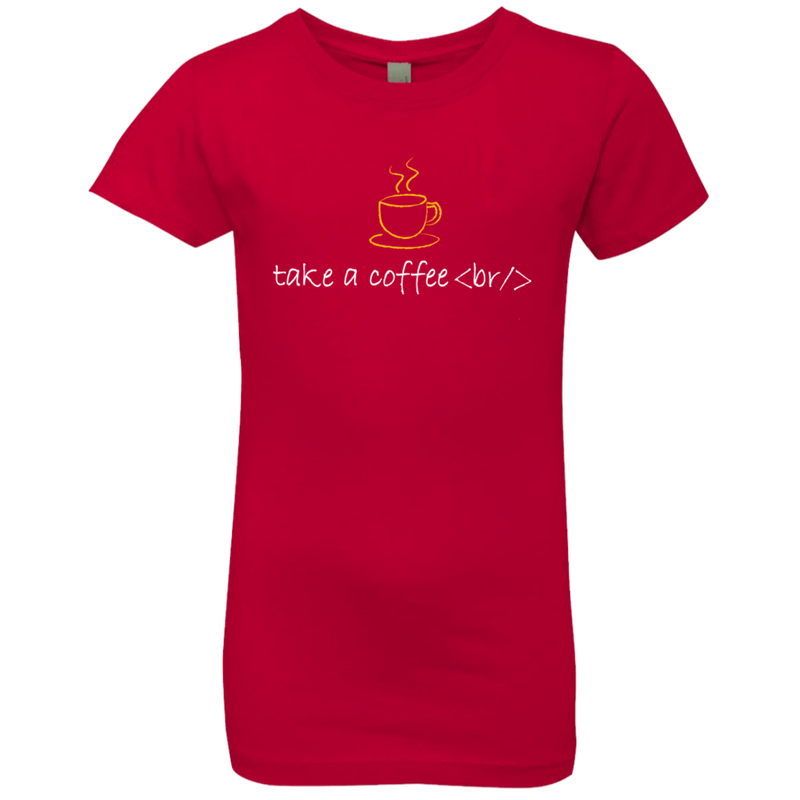 T-Shirts Red / YXS Take A Coffee Break Girls Premium T-Shirt