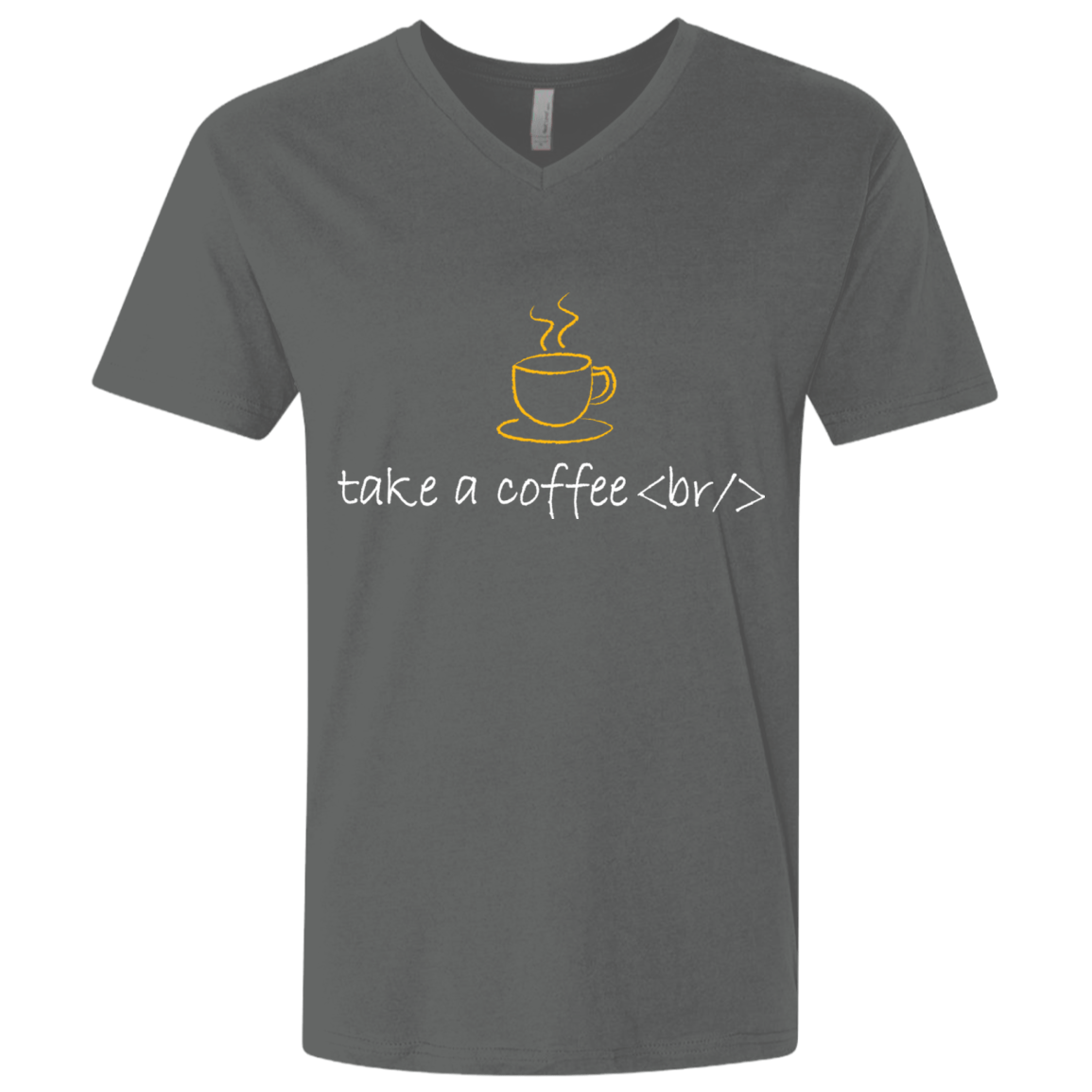 T-Shirts Heavy Metal / X-Small Take A Coffee Break Men's Premium V-Neck