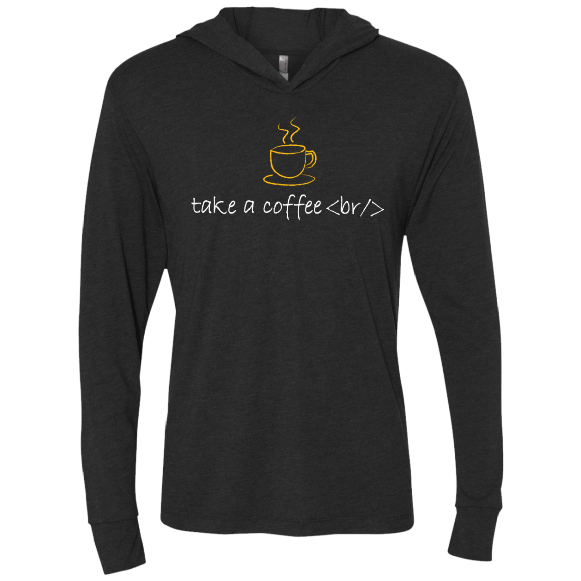 T-Shirts Vintage Black / X-Small Take A Coffee Break Triblend Long Sleeve Hoodie Tee