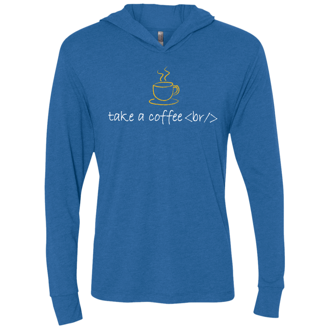 T-Shirts Vintage Royal / X-Small Take A Coffee Break Triblend Long Sleeve Hoodie Tee