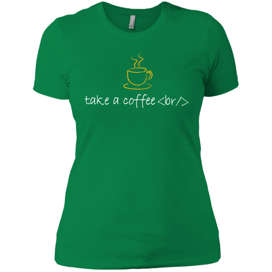T-Shirts Kelly Green / X-Small Take A Coffee Break Women's Premium T-Shirt