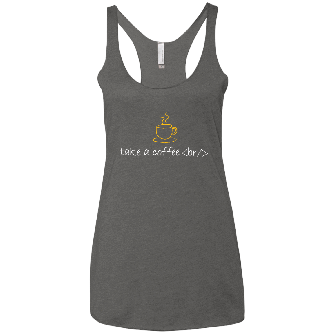 T-Shirts Premium Heather / X-Small Take A Coffee Break Women's Triblend Racerback Tank