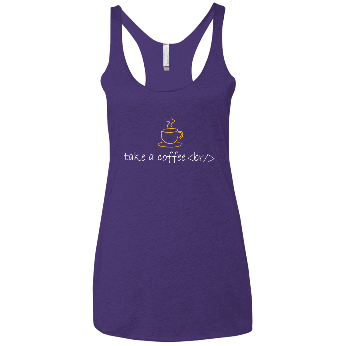 T-Shirts Purple Rush / X-Small Take A Coffee Break Women's Triblend Racerback Tank