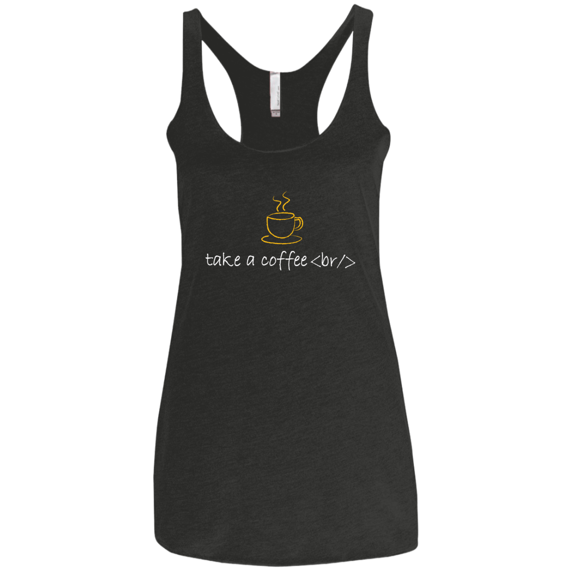 T-Shirts Vintage Black / X-Small Take A Coffee Break Women's Triblend Racerback Tank