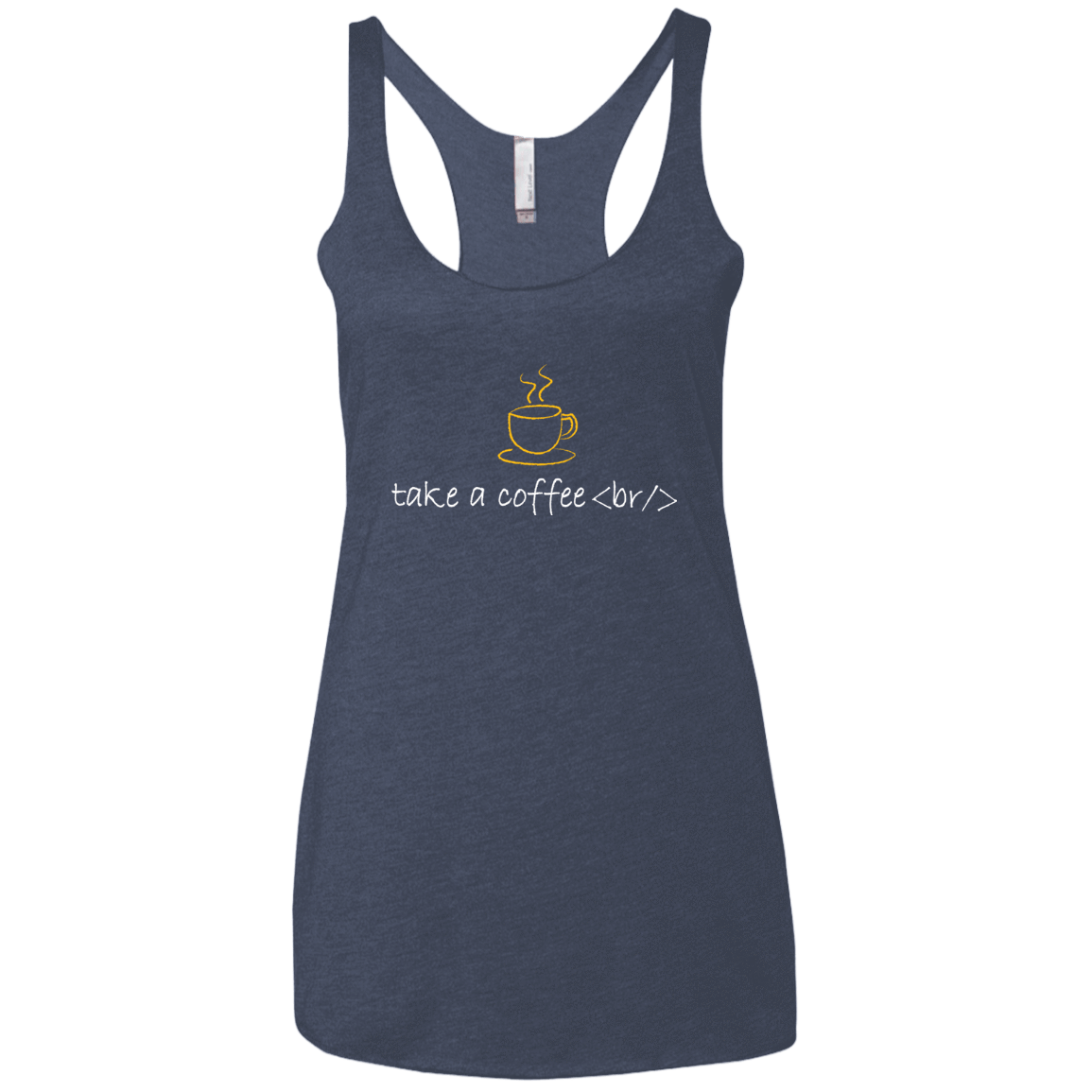 T-Shirts Vintage Navy / X-Small Take A Coffee Break Women's Triblend Racerback Tank