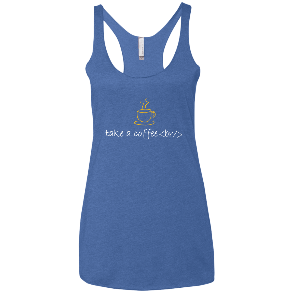 T-Shirts Vintage Royal / X-Small Take A Coffee Break Women's Triblend Racerback Tank