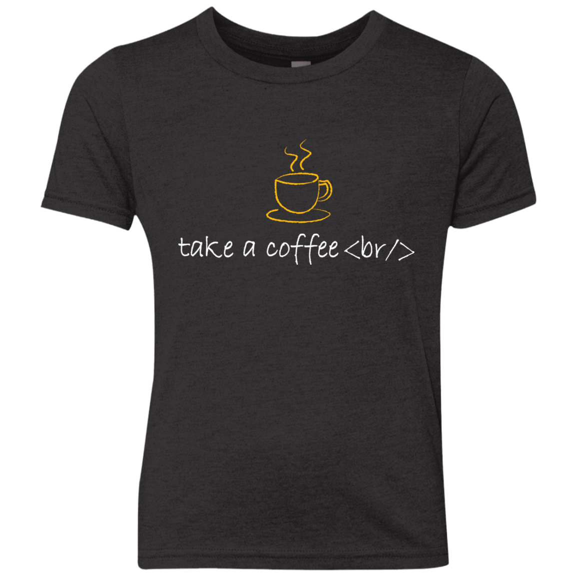 T-Shirts Vintage Black / YXS Take A Coffee Break Youth Triblend T-Shirt