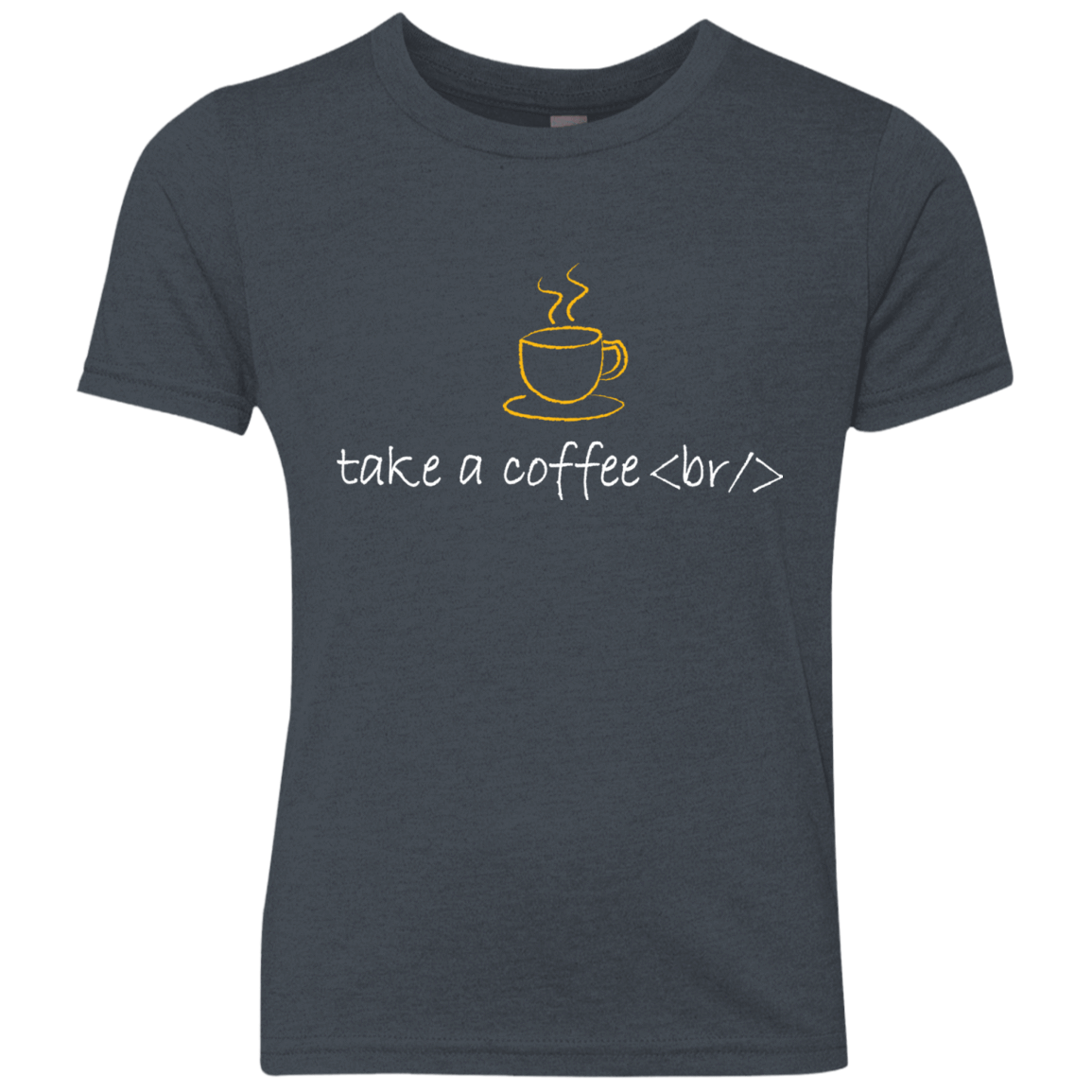 T-Shirts Vintage Navy / YXS Take A Coffee Break Youth Triblend T-Shirt