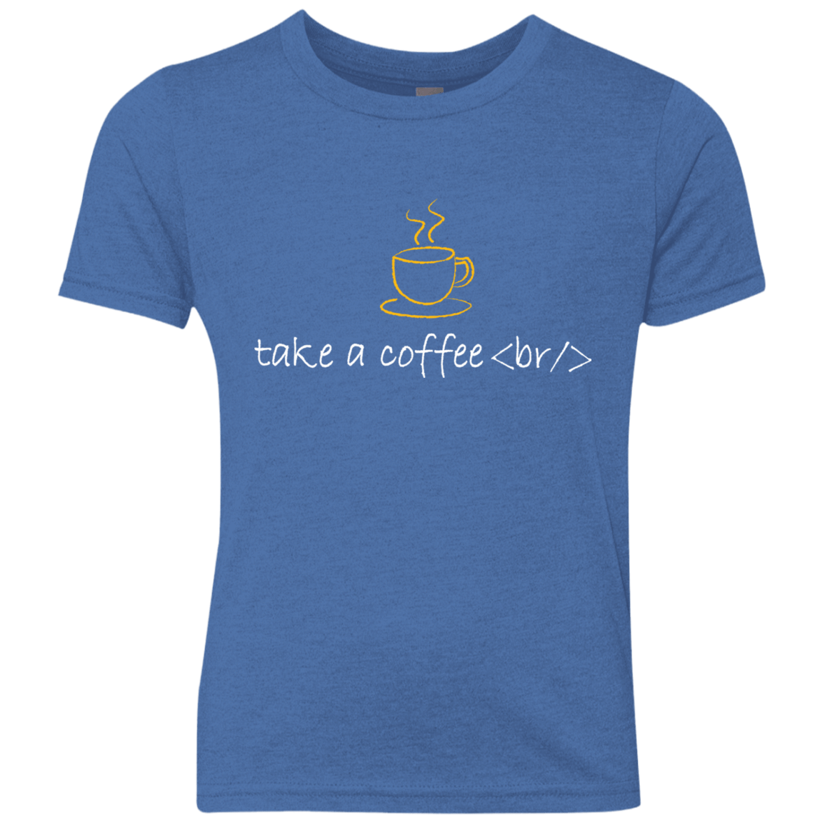 T-Shirts Vintage Royal / YXS Take A Coffee Break Youth Triblend T-Shirt
