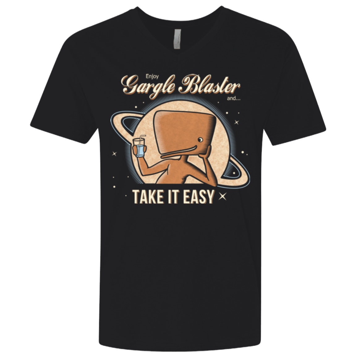 T-Shirts Black / X-Small Take it Easy Men's Premium V-Neck
