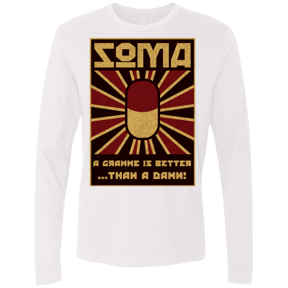 T-Shirts White / Small Take Soma Men's Premium Long Sleeve