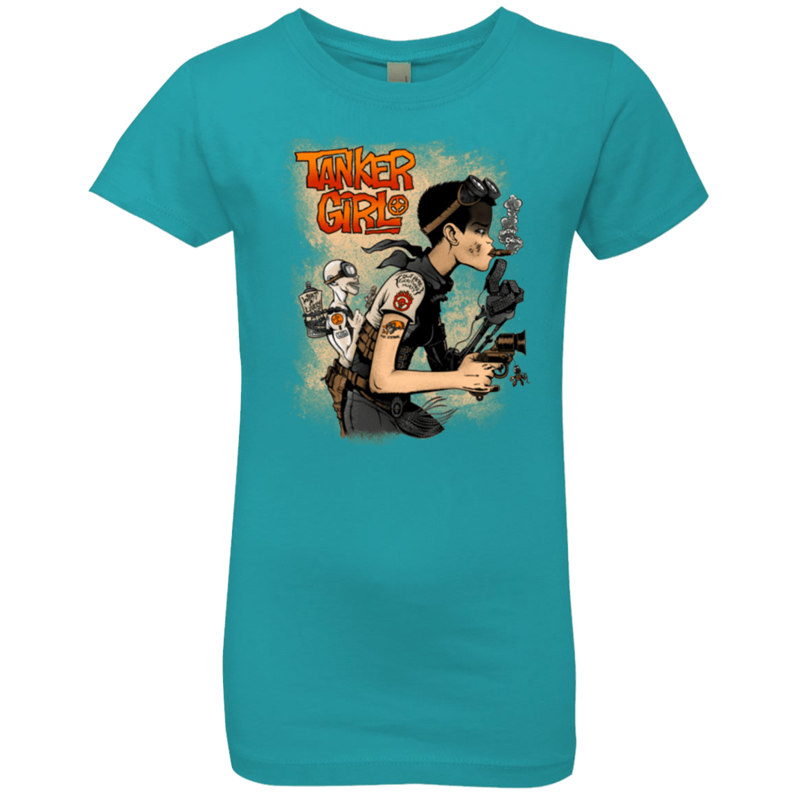 T-Shirts Tahiti Blue / YXS Tanker Girl Girls Premium T-Shirt