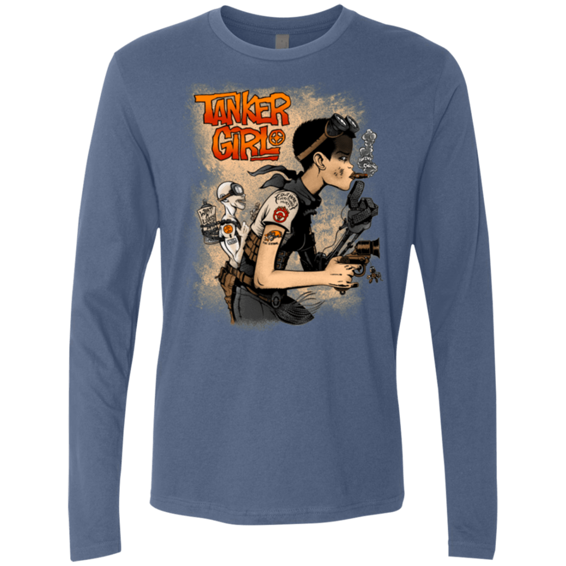T-Shirts Indigo / Small Tanker Girl Men's Premium Long Sleeve