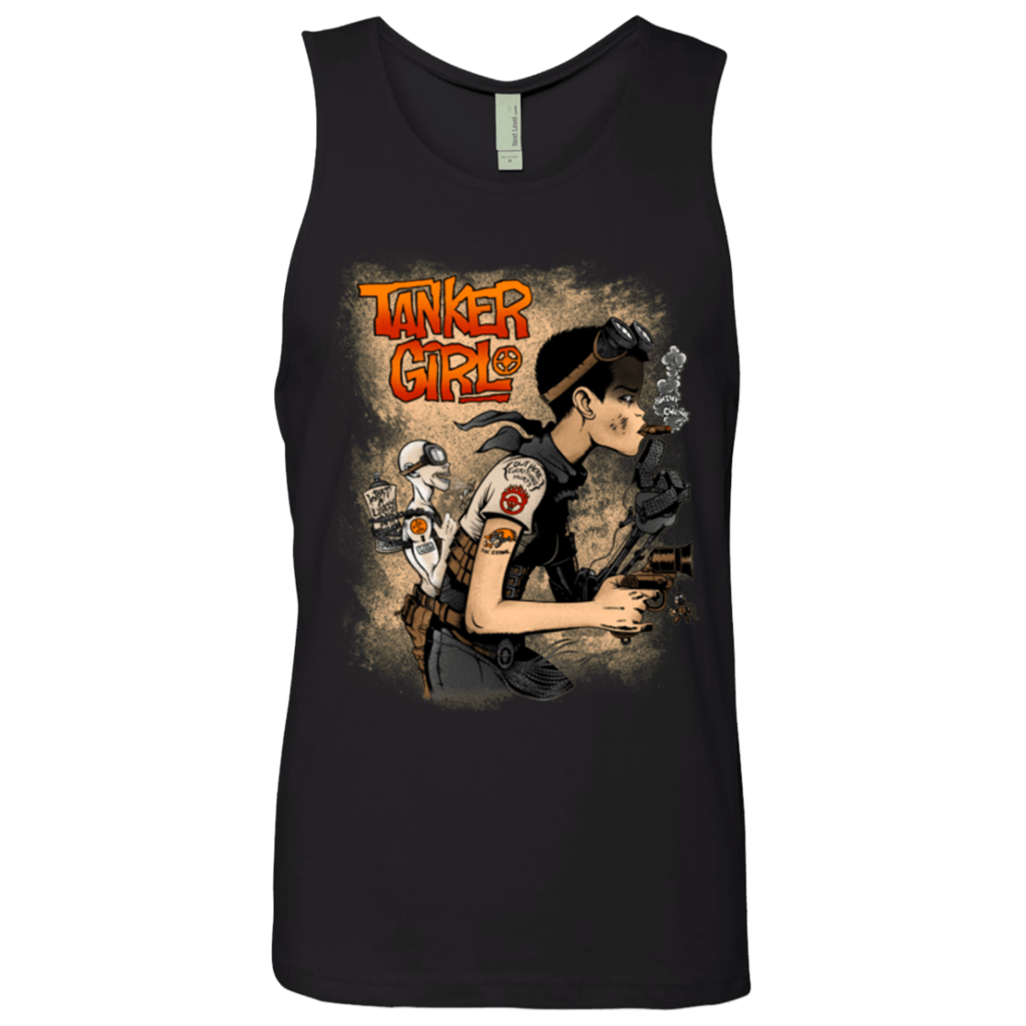 T-Shirts Black / Small Tanker Girl Men's Premium Tank Top