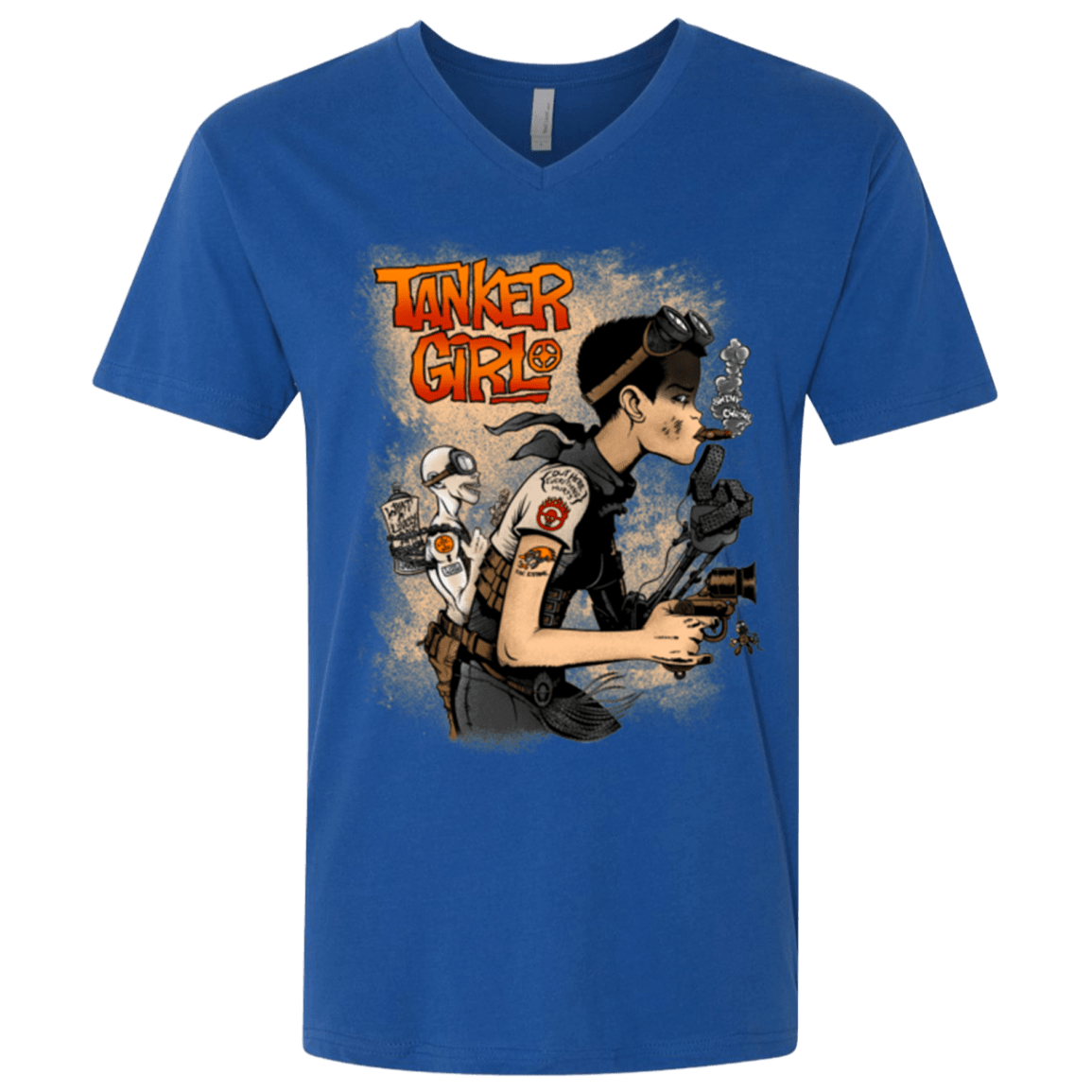 T-Shirts Royal / X-Small Tanker Girl Men's Premium V-Neck
