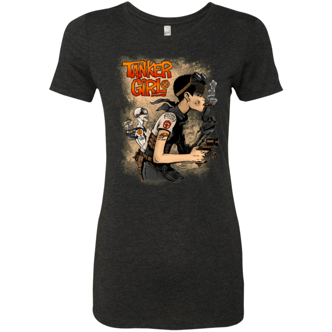 T-Shirts Vintage Black / Small Tanker Girl Women's Triblend T-Shirt