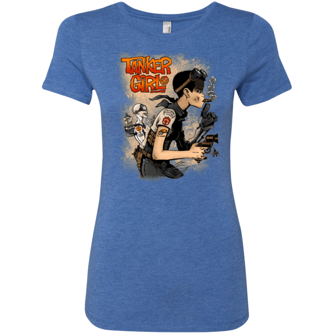 T-Shirts Vintage Royal / Small Tanker Girl Women's Triblend T-Shirt