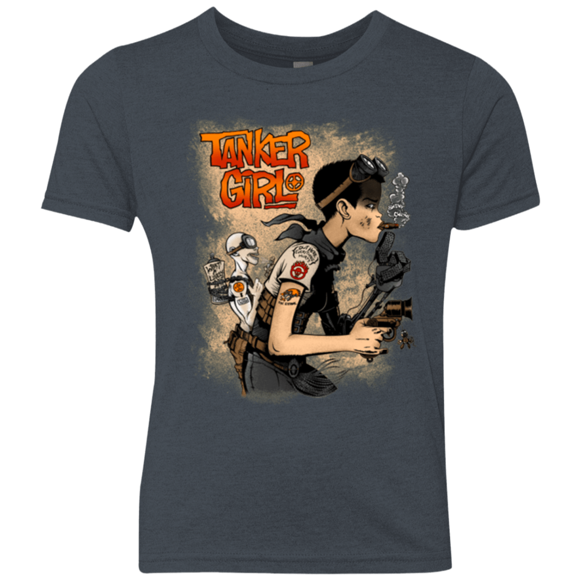 T-Shirts Vintage Navy / YXS Tanker Girl Youth Triblend T-Shirt
