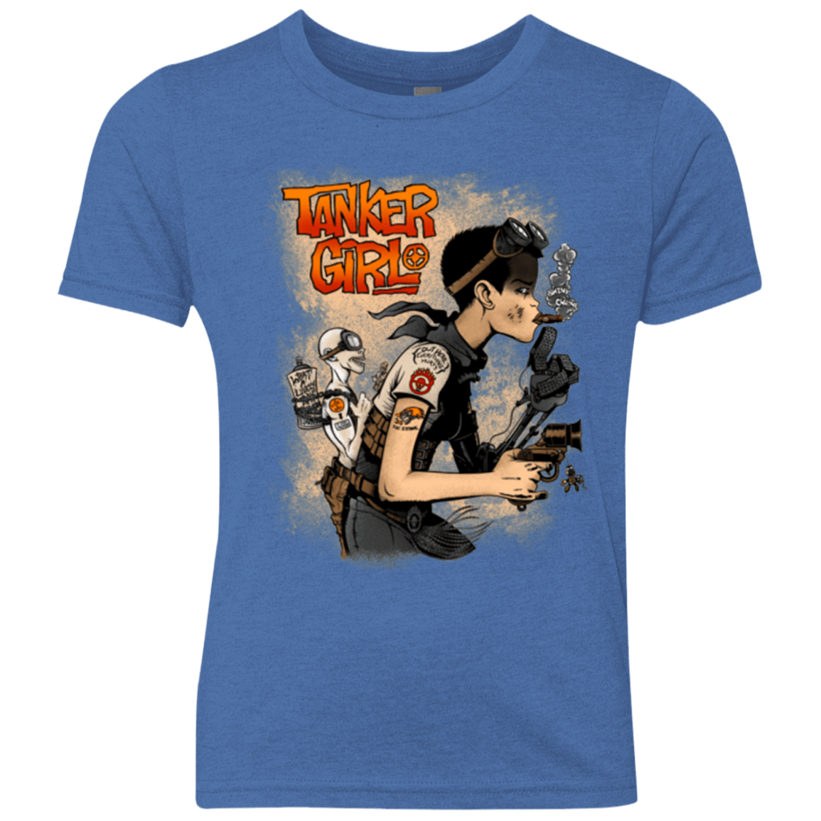 T-Shirts Vintage Royal / YXS Tanker Girl Youth Triblend T-Shirt