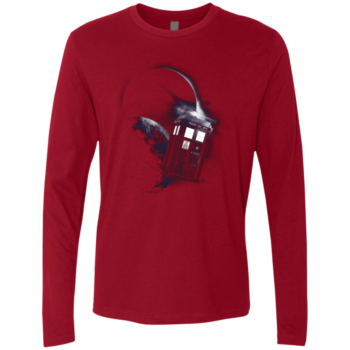T-Shirts Cardinal / Small TARDIS 2 Men's Premium Long Sleeve