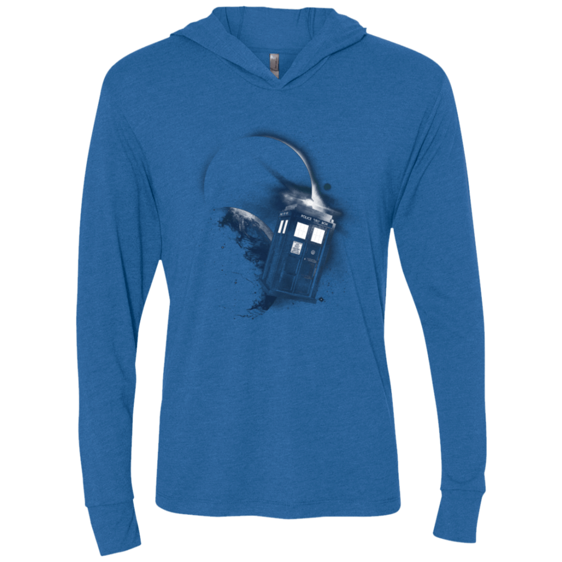 T-Shirts Vintage Royal / X-Small TARDIS 2 Triblend Long Sleeve Hoodie Tee