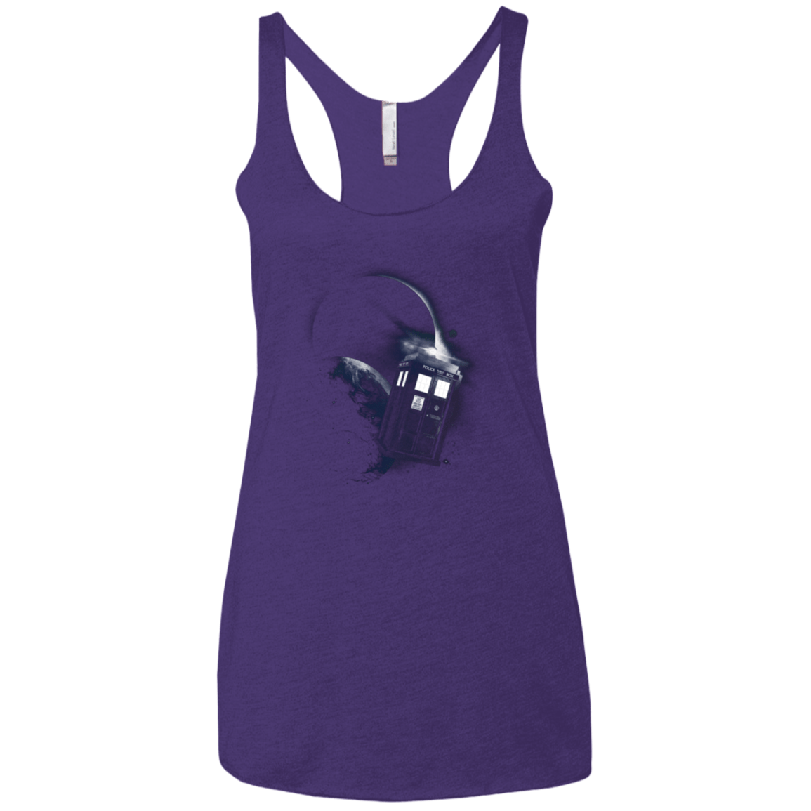 T-Shirts Purple / X-Small TARDIS 2 Women's Triblend Racerback Tank