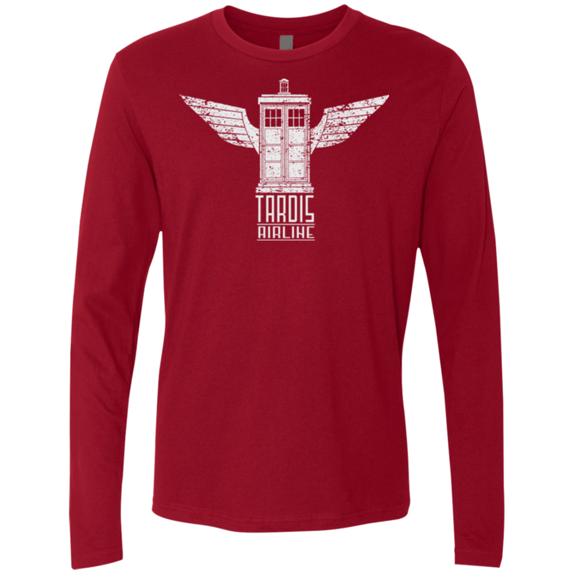 T-Shirts Cardinal / Small Tardis Airline Men's Premium Long Sleeve