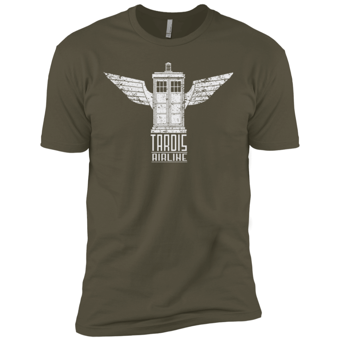 T-Shirts Military Green / X-Small Tardis Airline Men's Premium T-Shirt