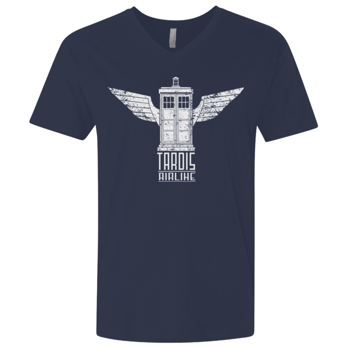 T-Shirts Midnight Navy / X-Small Tardis Airline Men's Premium V-Neck